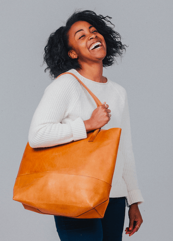 Mamuye Tote // Cognac // FashionABLE // Society B - Fair Trade Products and Gifts that Give Back - 4