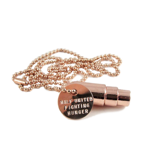 Classic - Fighting Hunger Necklace // Rose Gold // HALF UNITED // Society B - Fair Trade Products and Gifts that Give Back - 1