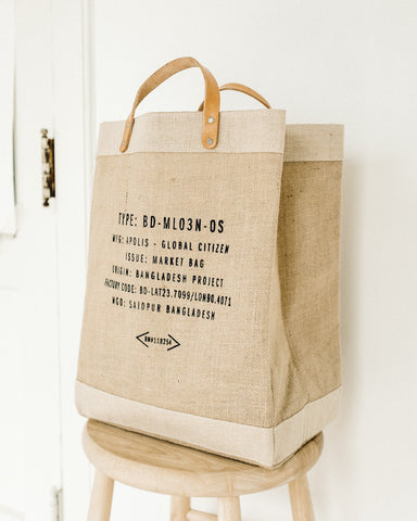 APOLIS + SOCIETY B MARKET TOTE BAG (LARGE)