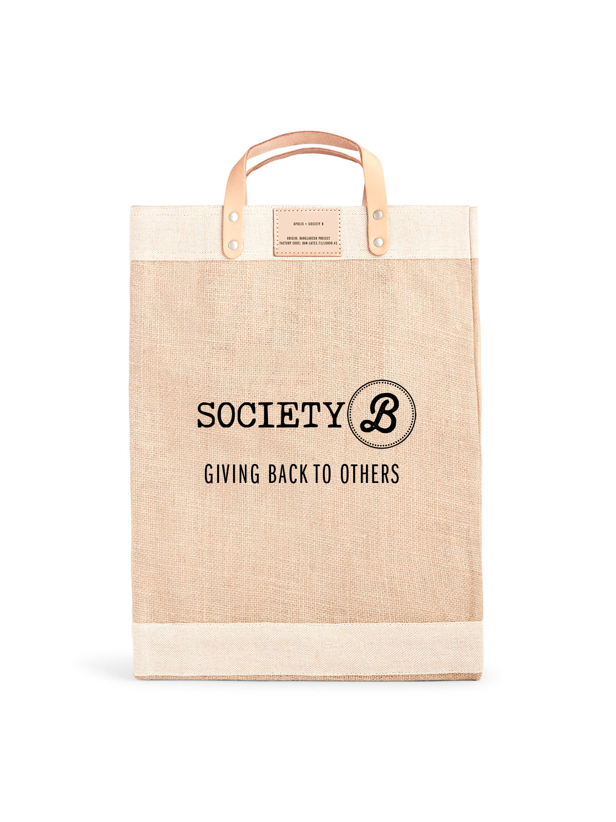 APOLIS SOCIETY B MARKET TOTE BAG LARGE Society B